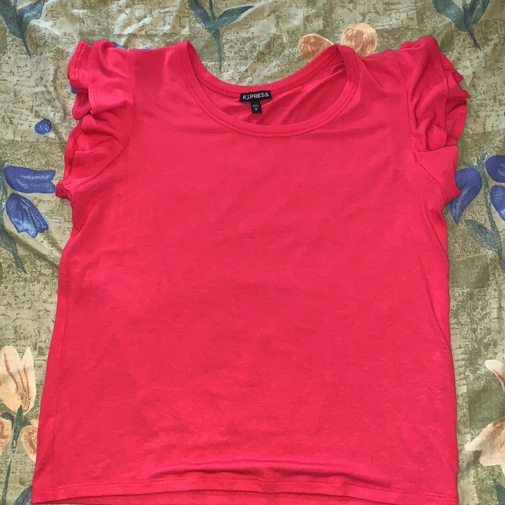 New Dark Coral Cute Top